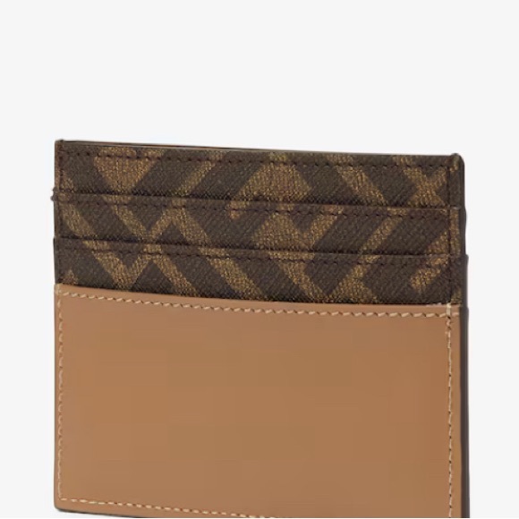 FF Squared Card Holder Beige leather card holder - Picture 2 of 7